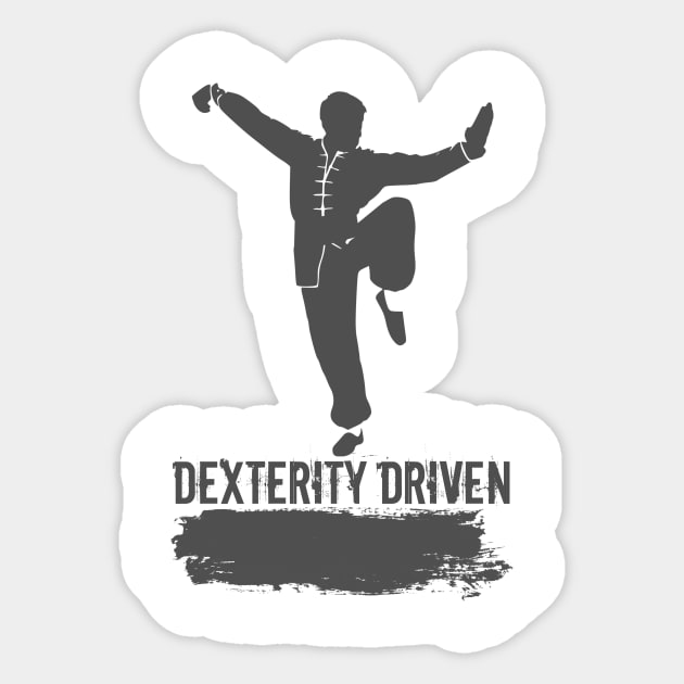 Dexterity Driven Sticker by Curator Nation